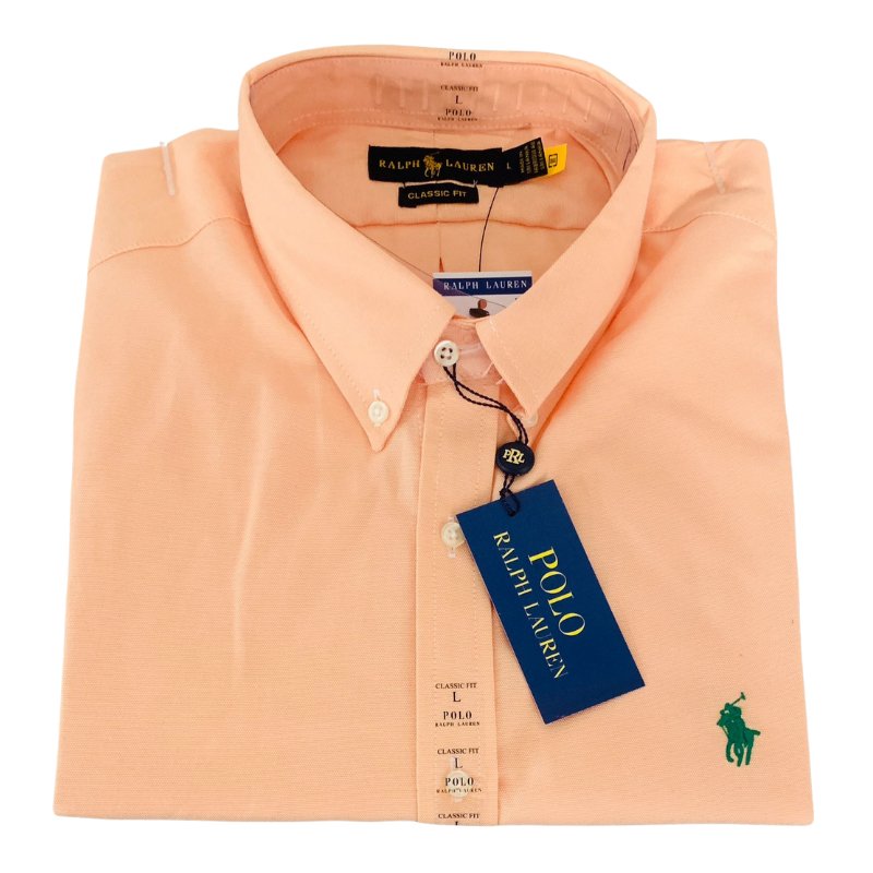 Camisa Hombre Mandarina Polo Ralph Lauren Manga Corta 100% Algodon - Golden Wear Colombia