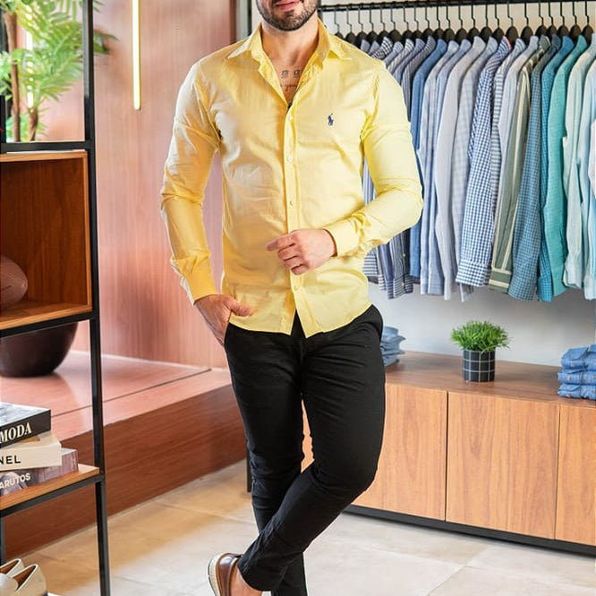 Camisa Hombre Amarilla - Golden Wear Colombia