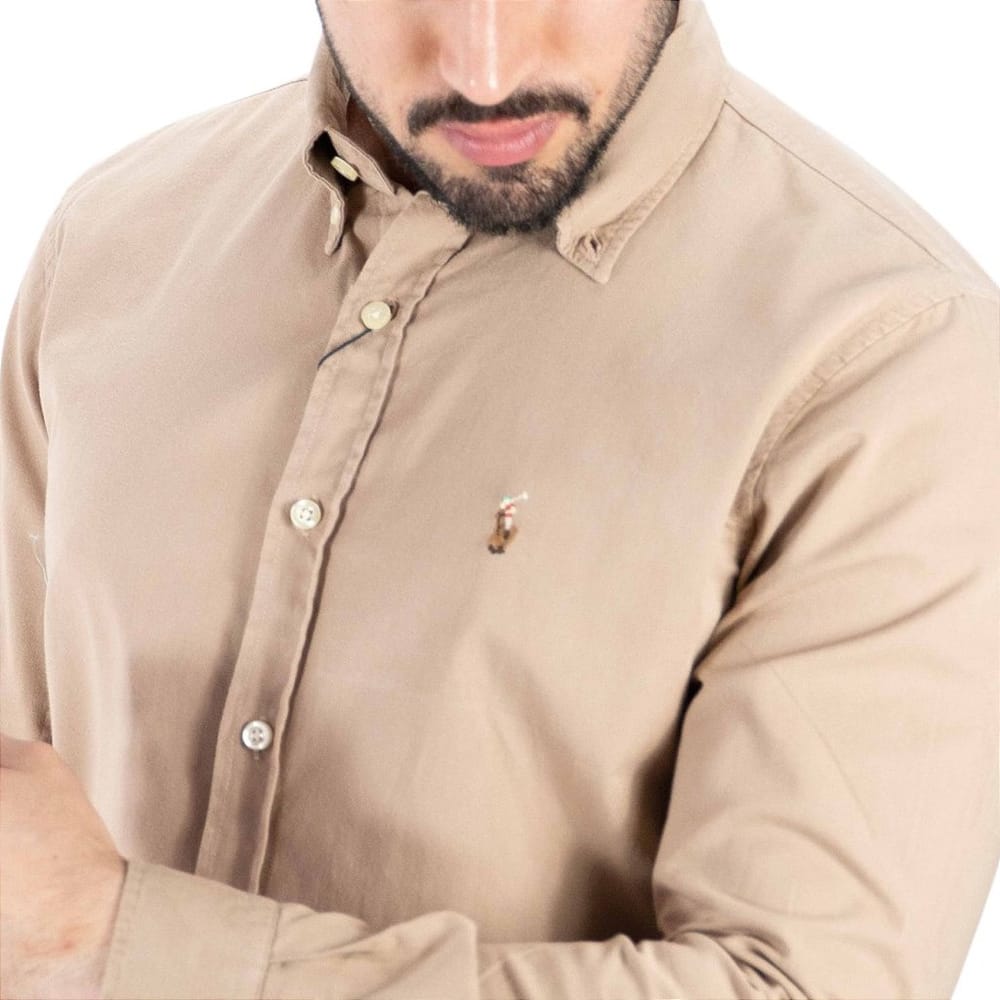 Camisa Hombre Beige - Golden Wear Colombia