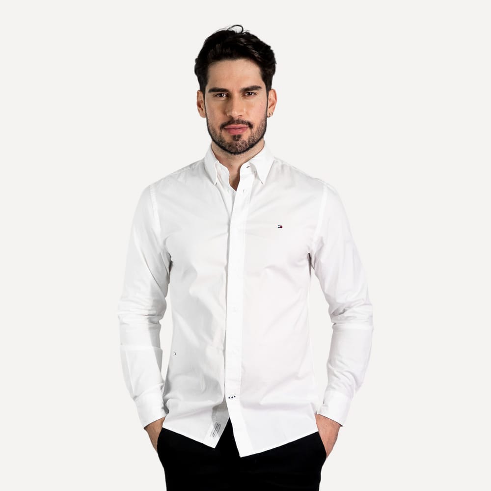 Camisa Hombre Blanca Tommy - Golden Wear Colombia