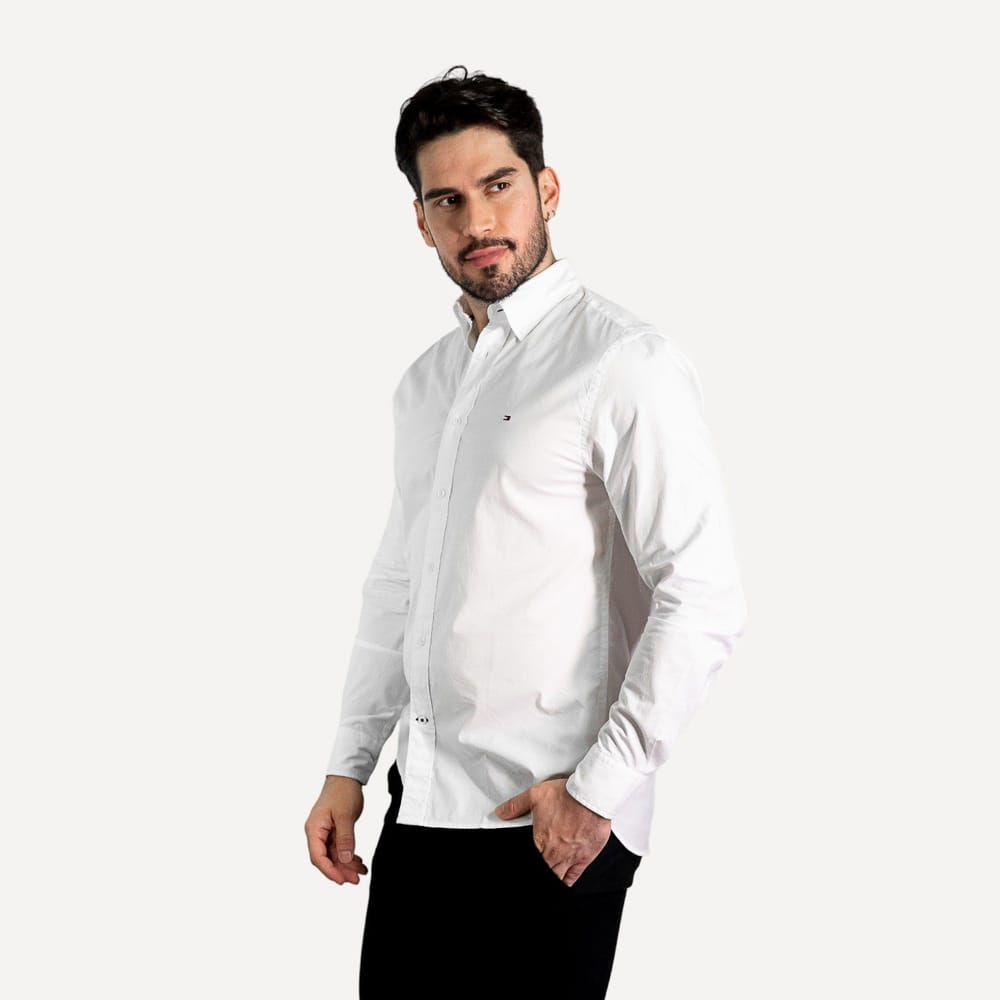 Camisa Hombre Blanca Tommy - Golden Wear Colombia