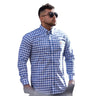 Camisa Hombre Cuadros Azules Grandes - Golden Wear Colombia