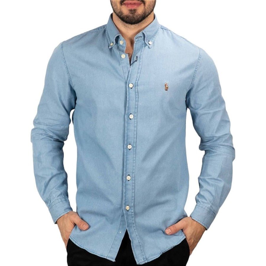 Camisa Hombre Indigo Claro (Jean) - Golden Wear Colombia