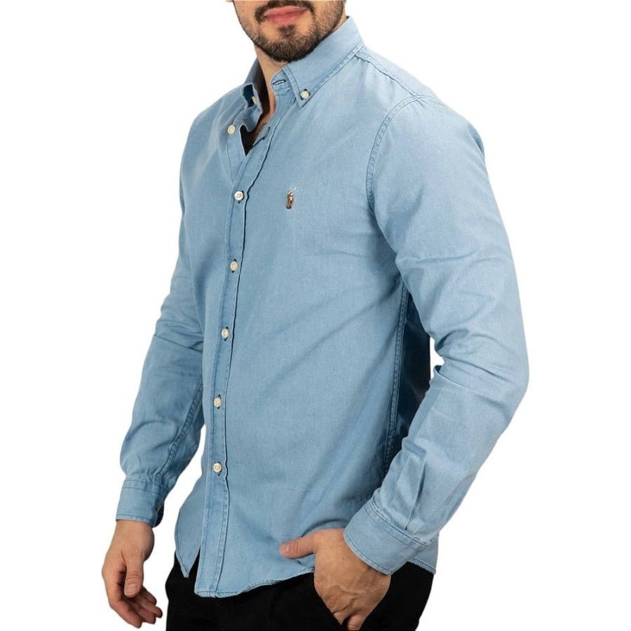 Camisa Hombre Indigo Claro (Jean) - Golden Wear Colombia