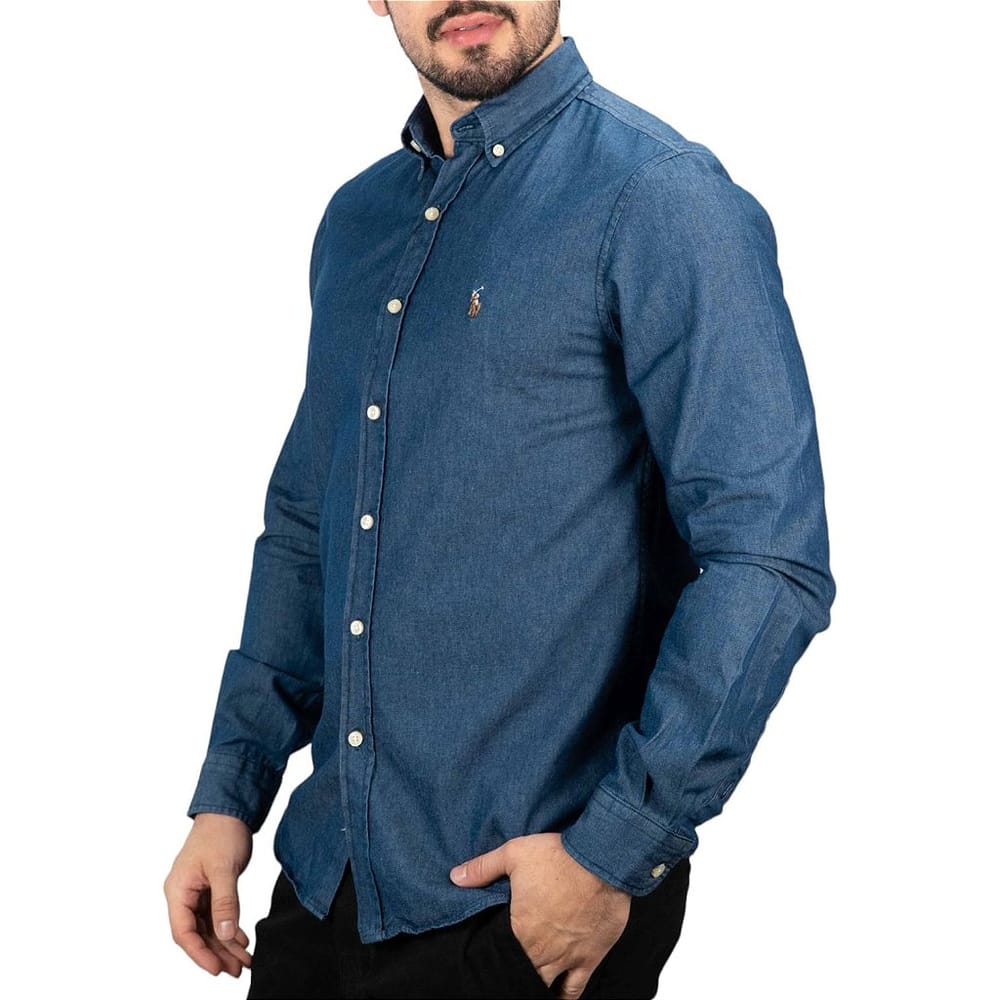 Camisa Hombre Indigo (Jean) - Golden Wear Colombia