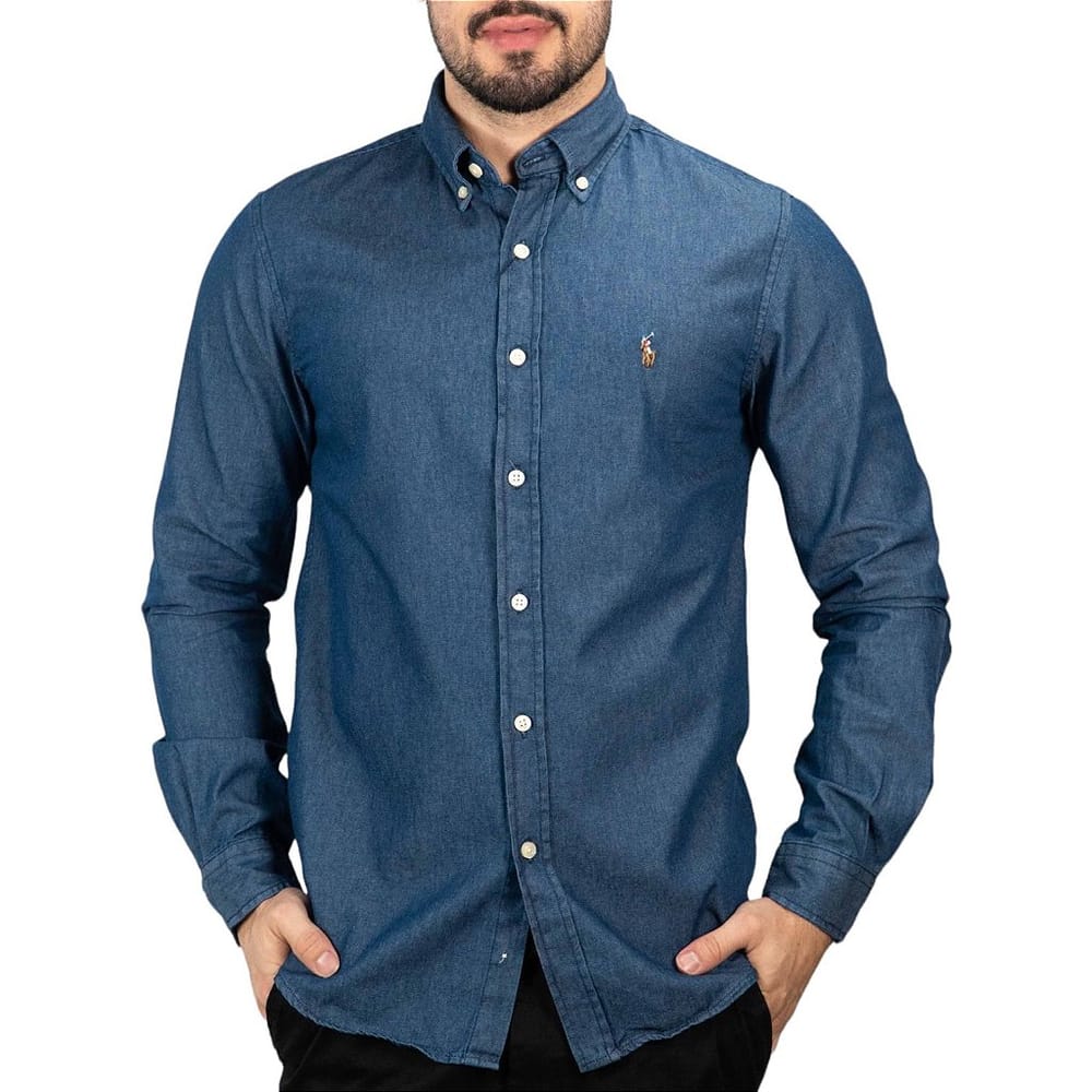 Camisa Hombre Indigo (Jean) - Golden Wear Colombia