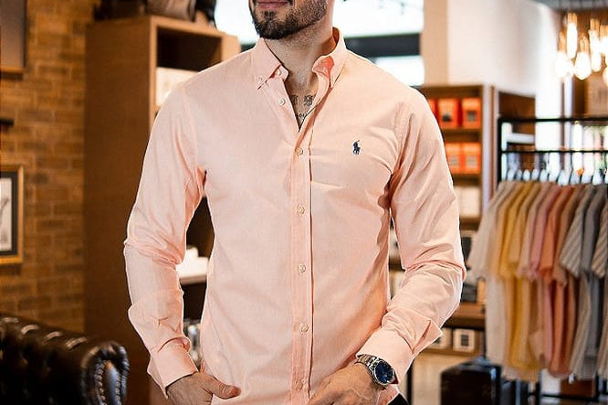 Camisa Hombre Mandarina - Golden Wear Colombia