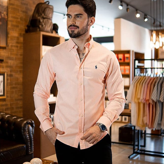 Camisa Hombre Mandarina - Golden Wear Colombia