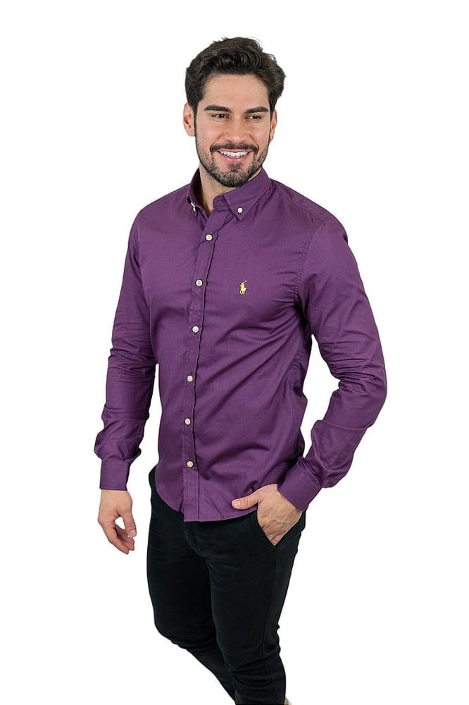 Camisa Hombre Morada - Golden Wear Colombia