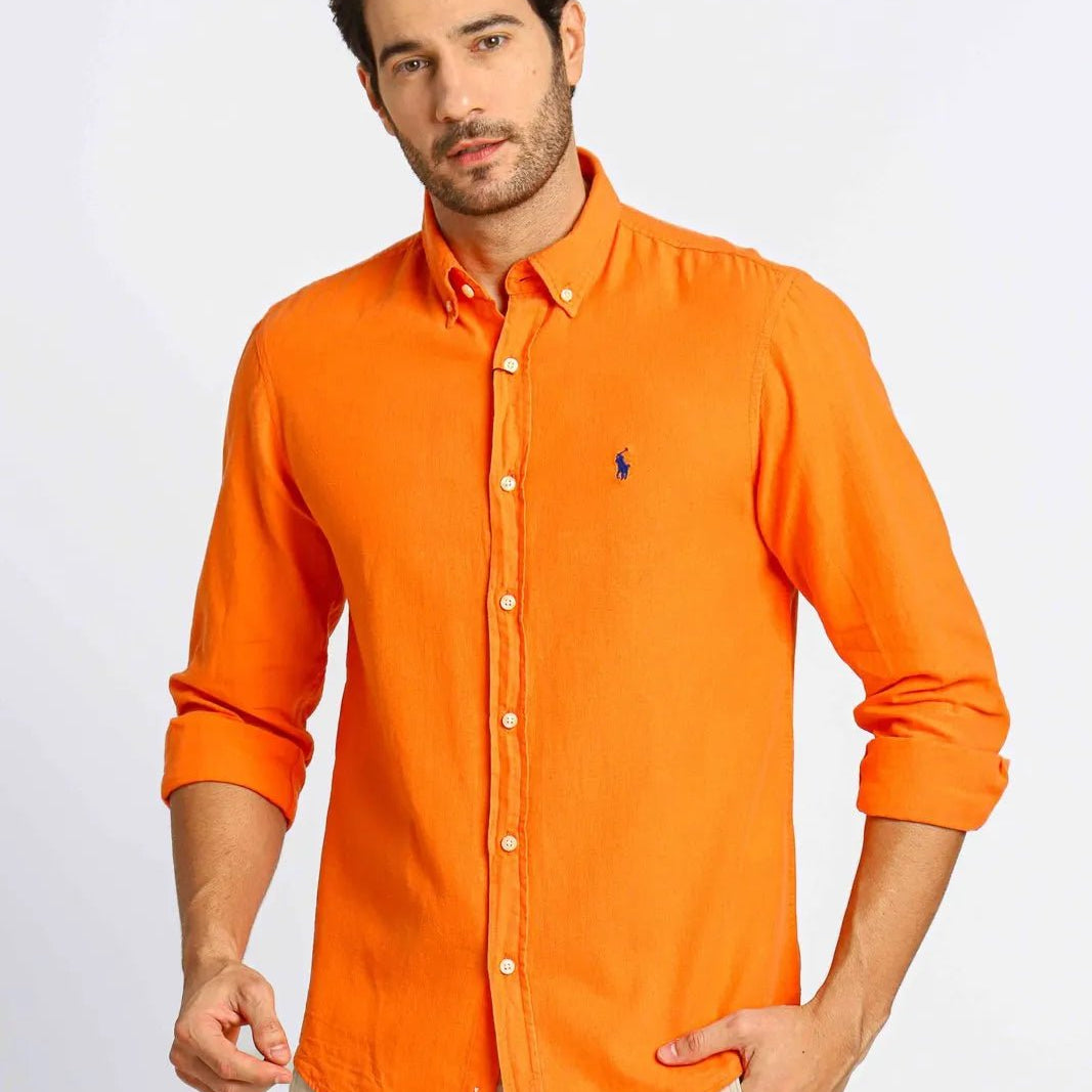 Camisa Hombre Naranja - Golden Wear Colombia