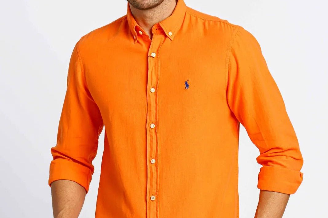 Camisa Hombre Naranja - Golden Wear Colombia