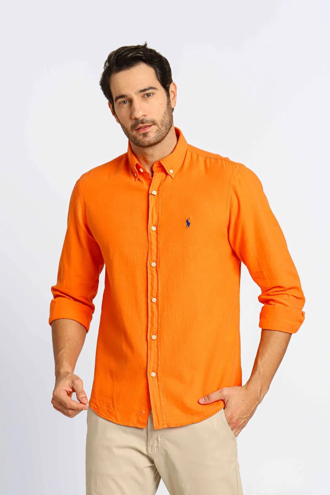 Camisa Hombre Naranja - Golden Wear Colombia