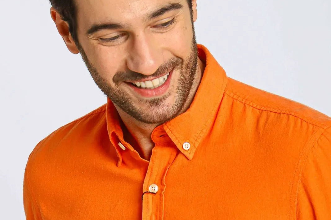 Camisa Hombre Naranja - Golden Wear Colombia