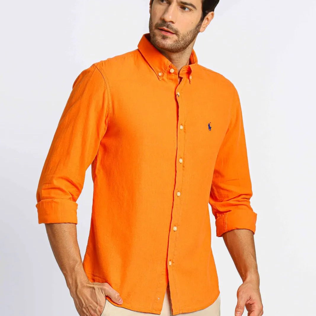 Camisa Hombre Naranja - Golden Wear Colombia