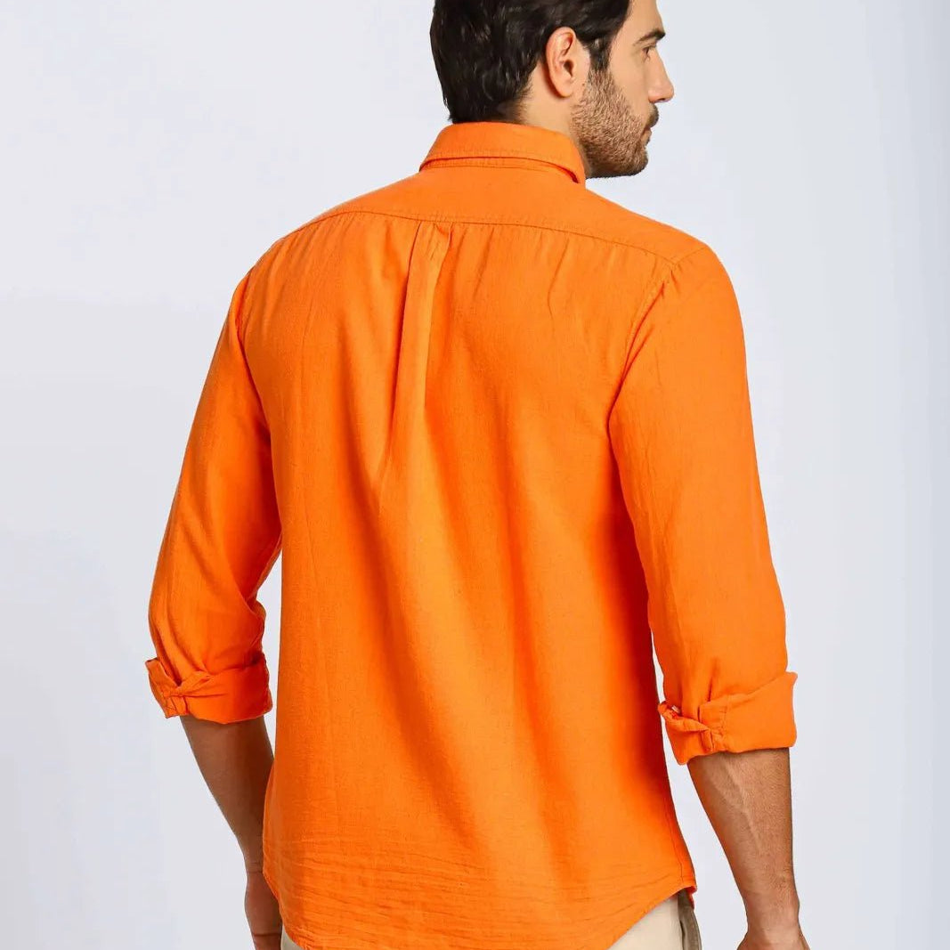 Camisa Hombre Naranja - Golden Wear Colombia