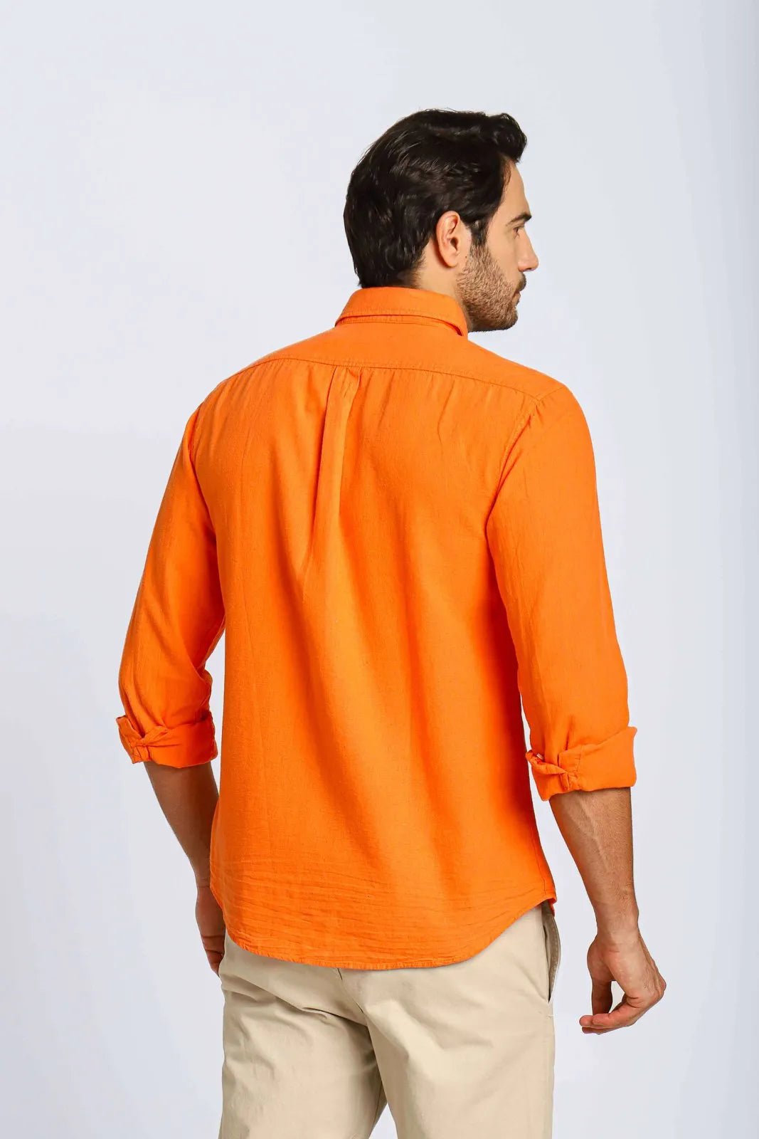 Camisa Hombre Naranja - Golden Wear Colombia