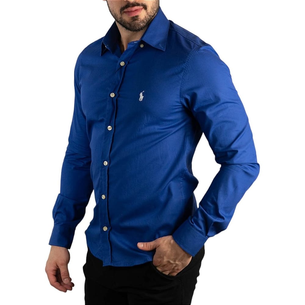 Camisa Hombre Rain Azul Rey - Golden Wear Colombia