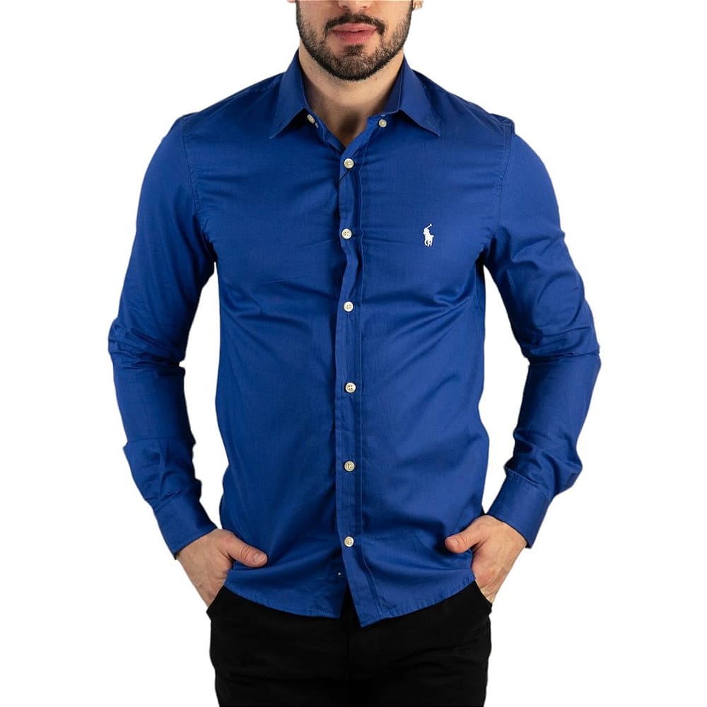 Camisa Hombre Rain Azul Rey - Golden Wear Colombia