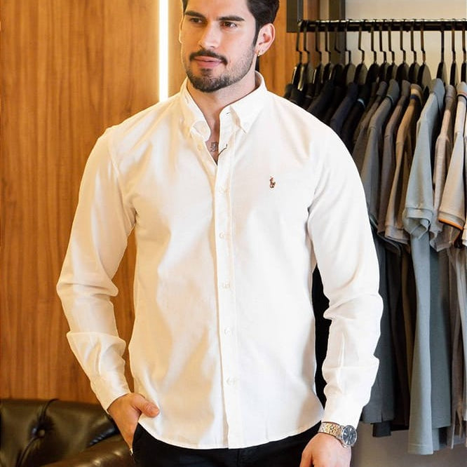 Camisa Hombre Rain Blanca - Golden Wear Colombia