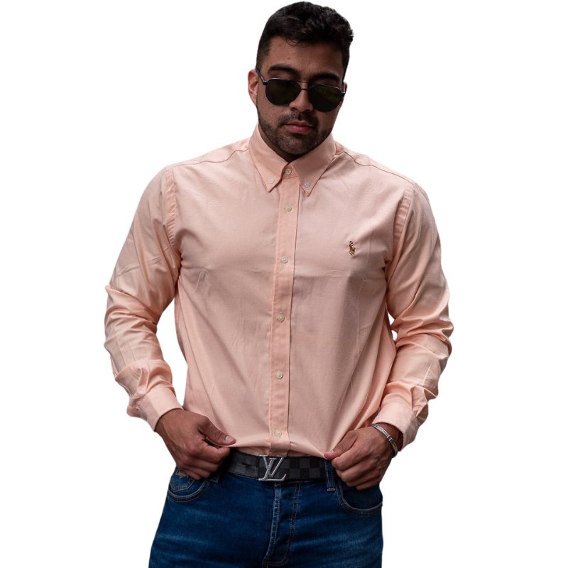 Camisa Hombre Rain Mandarina - Golden Wear Colombia