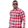 Camisa Hombre Roja Cuadros Grandes - Golden Wear Colombia