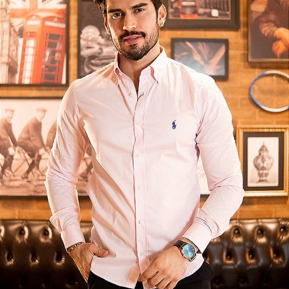 Camisa Hombre Rosada - Golden Wear Colombia