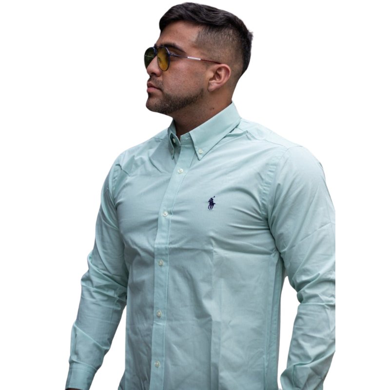 Camisa Hombre Verde Menta - Golden Wear Colombia