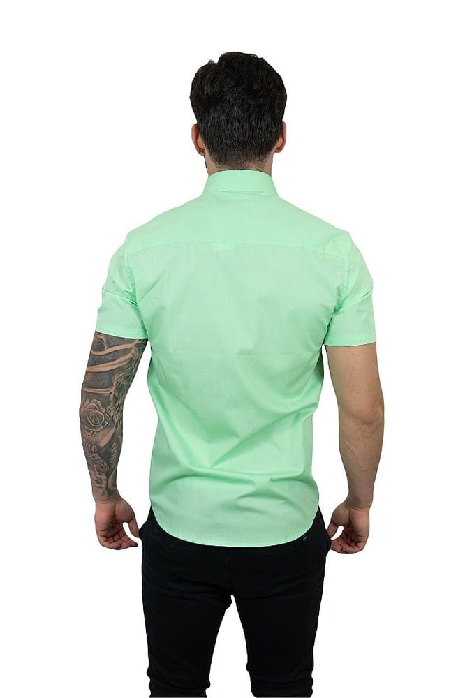 Camisa Hombre Verde Menta Manga Corta - Golden Wear Colombia