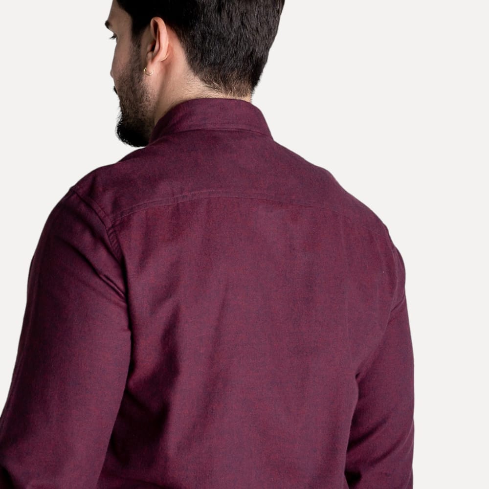 Camisa Hombre Vino Oxford Rain - Golden Wear Colombia