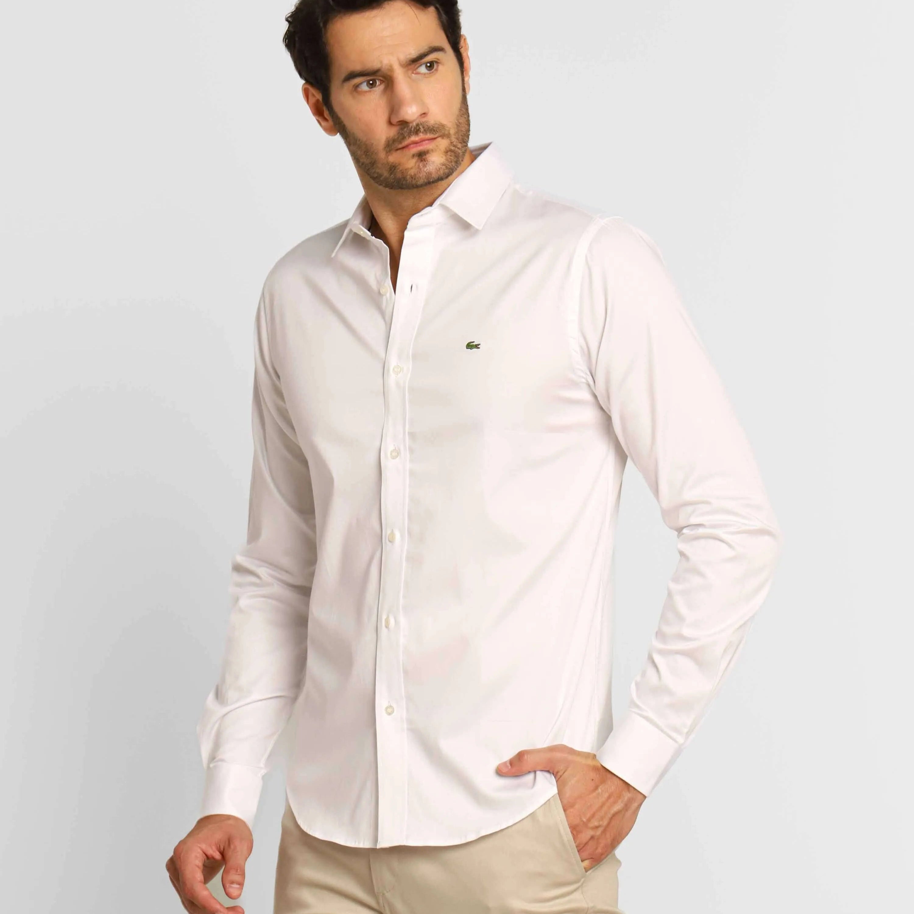 Camisa Lacoste Blanca - Golden Wear Colombia