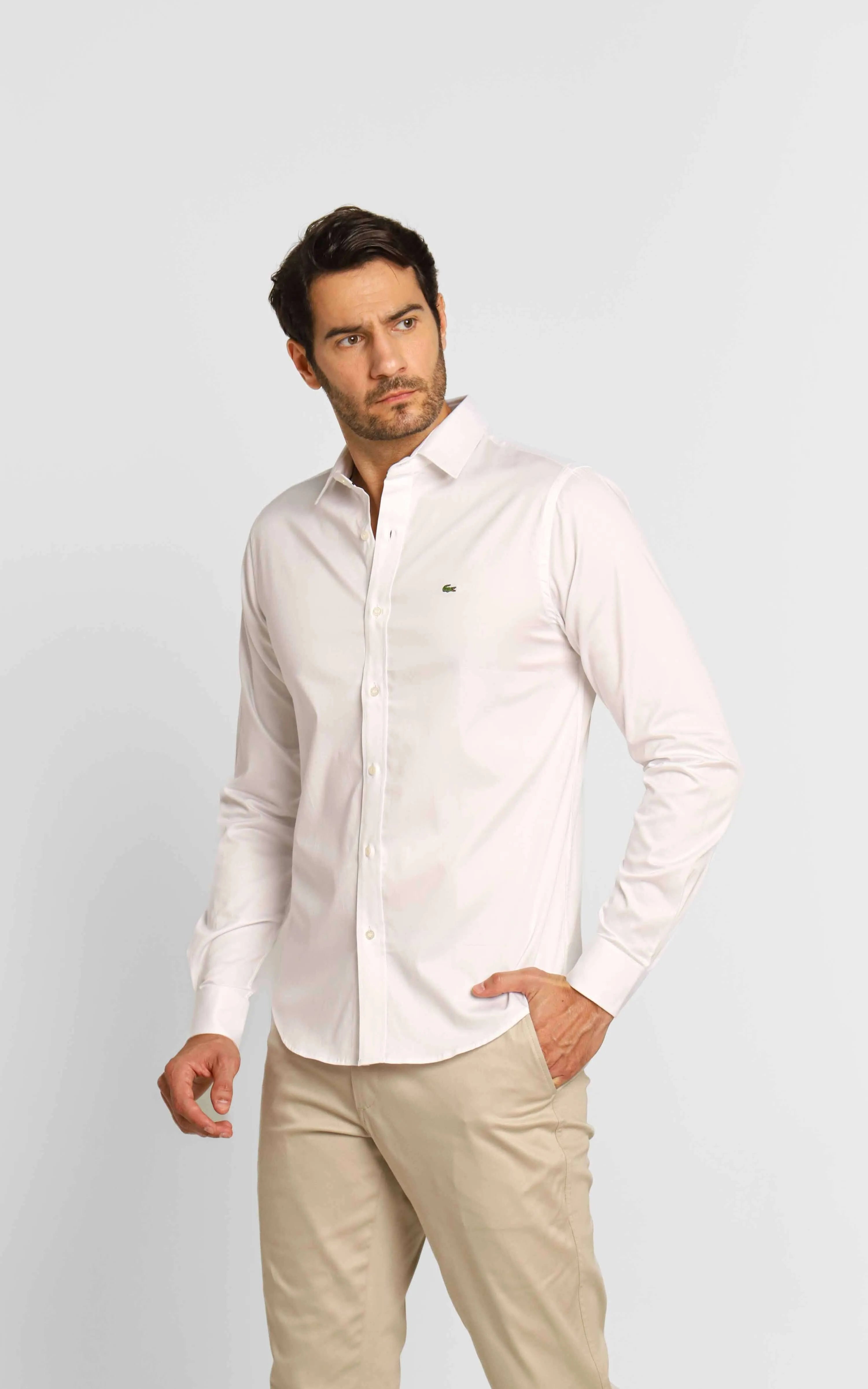 Camisa Lacoste Blanca - Golden Wear Colombia