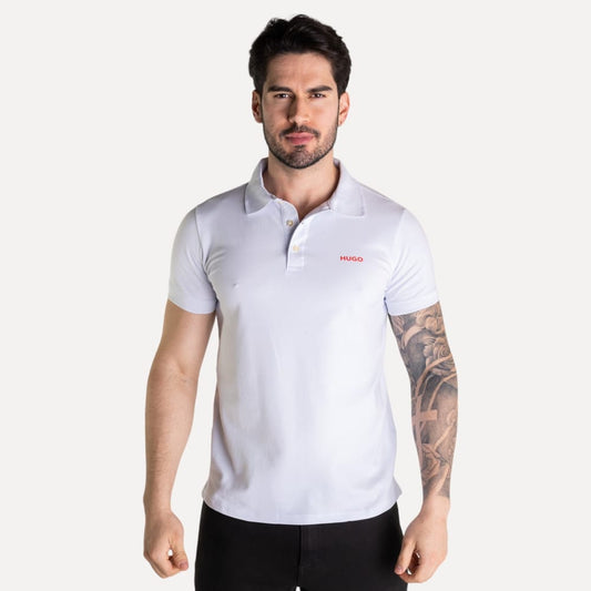 Camiseta Polo Pique Hombre Blanca Hugo Boss