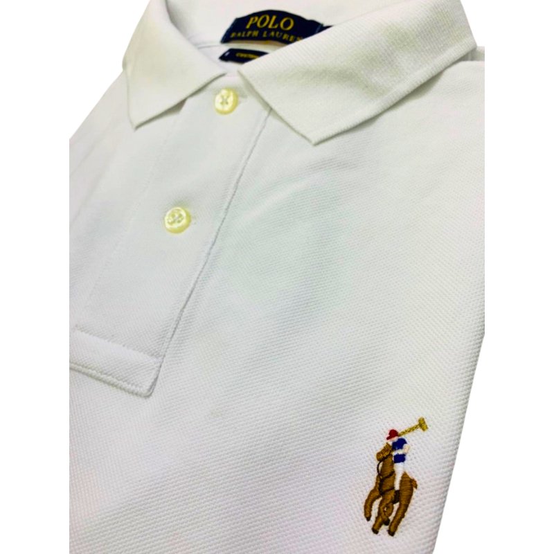 Camiseta Polo Pique Hombre Blanca Rain - Golden Wear Colombia