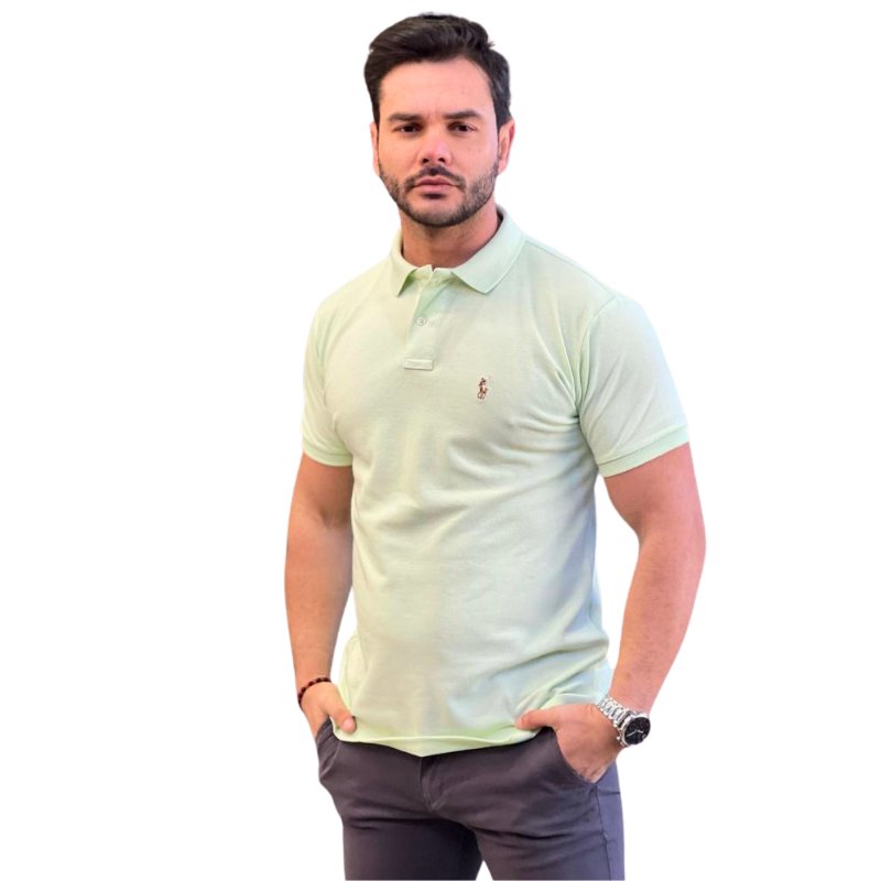 Camiseta Polo Pique Hombre Crema Rain - Golden Wear Colombia