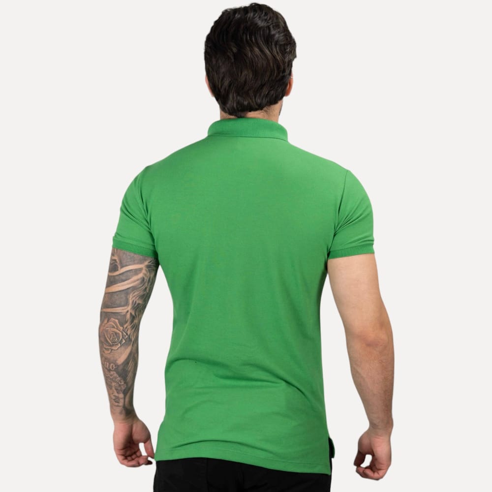 Camiseta Polo Pique Hombre Verde Brasil - Golden Wear Colombia