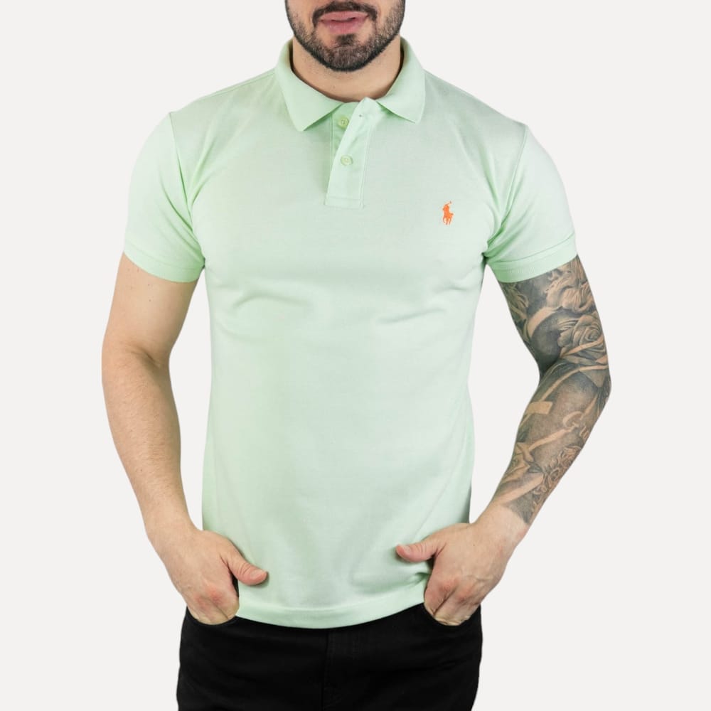 Camiseta Polo Pique Hombre Verde Menta - Golden Wear Colombia