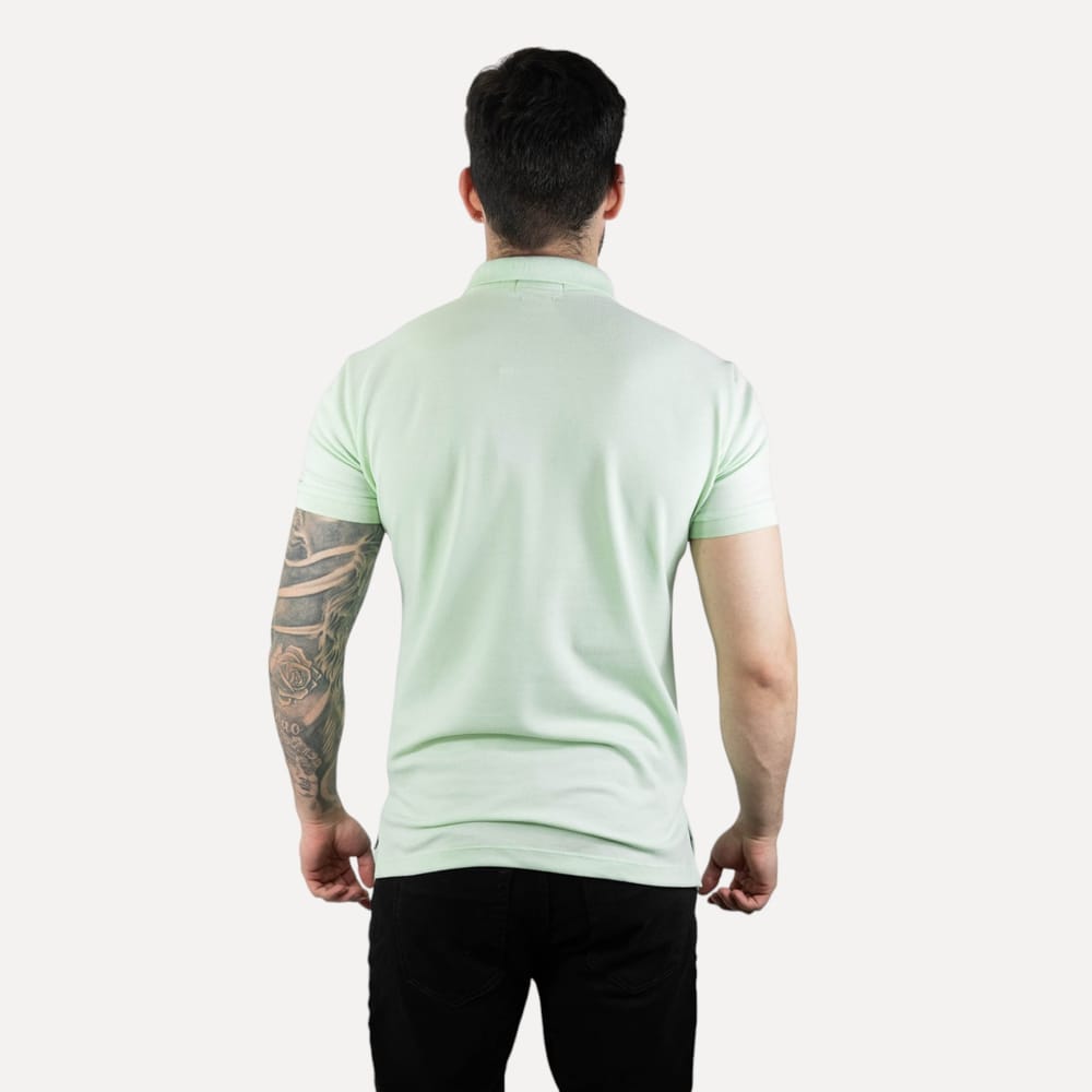 Camiseta Polo Pique Hombre Verde Menta - Golden Wear Colombia