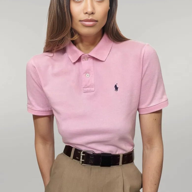 Camiseta Polo Pique Mujer Rosada - Golden Wear Colombia