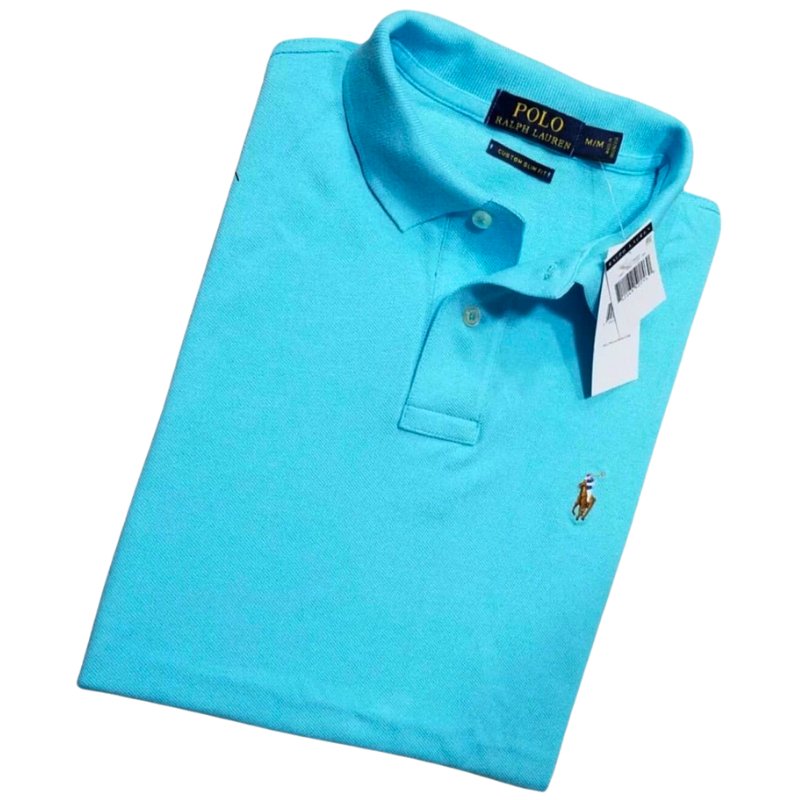 Camiseta Polo Rain Pique Hombre Aguamarina - Golden Wear Colombia