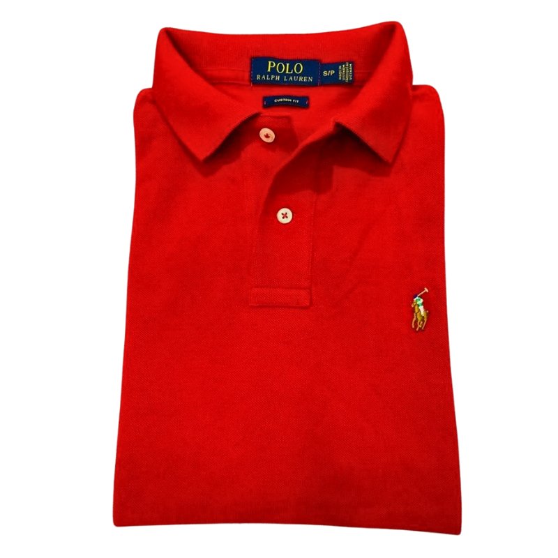 Camiseta Polo Rain Pique Hombre Roja - Golden Wear Colombia