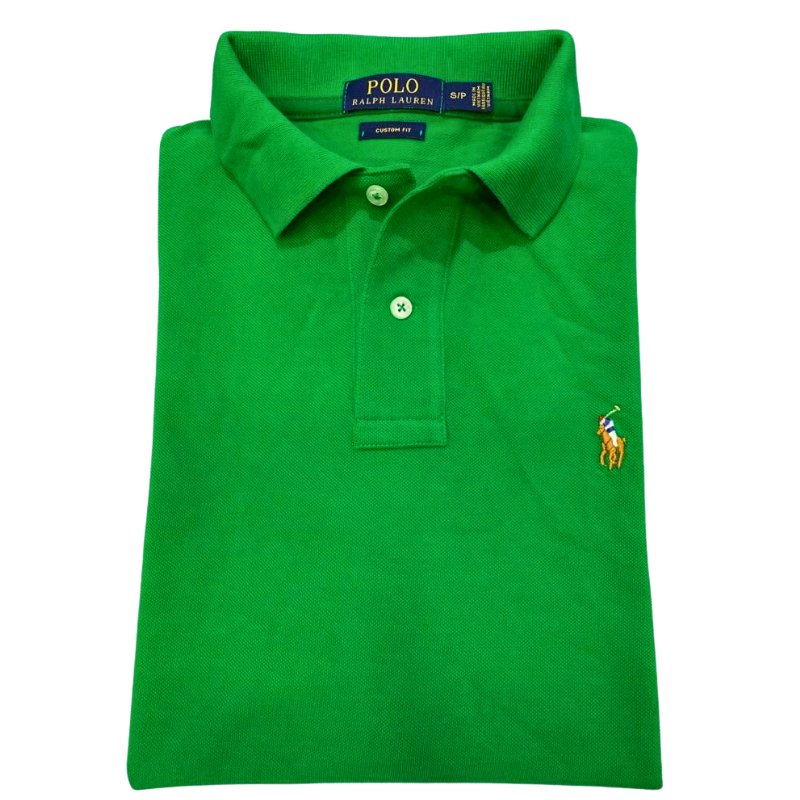 Camiseta Polo Rain Pique Hombre Verde Brasil - Golden Wear Colombia