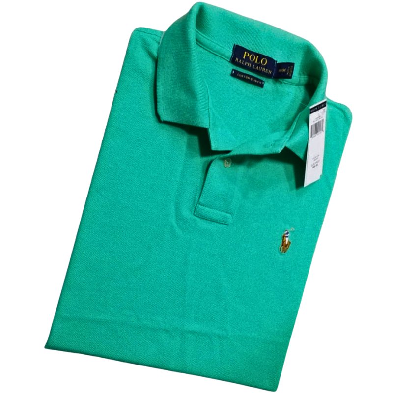 Camiseta Polo Rain Pique Hombre Verde Menta - Golden Wear Colombia