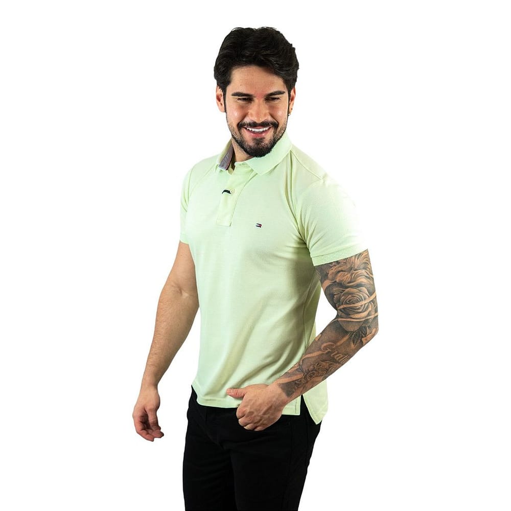 Camiseta Tommy Pique Hombre menta - Golden Wear Colombia