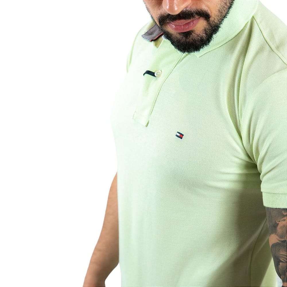 Camiseta Tommy Pique Hombre menta - Golden Wear Colombia