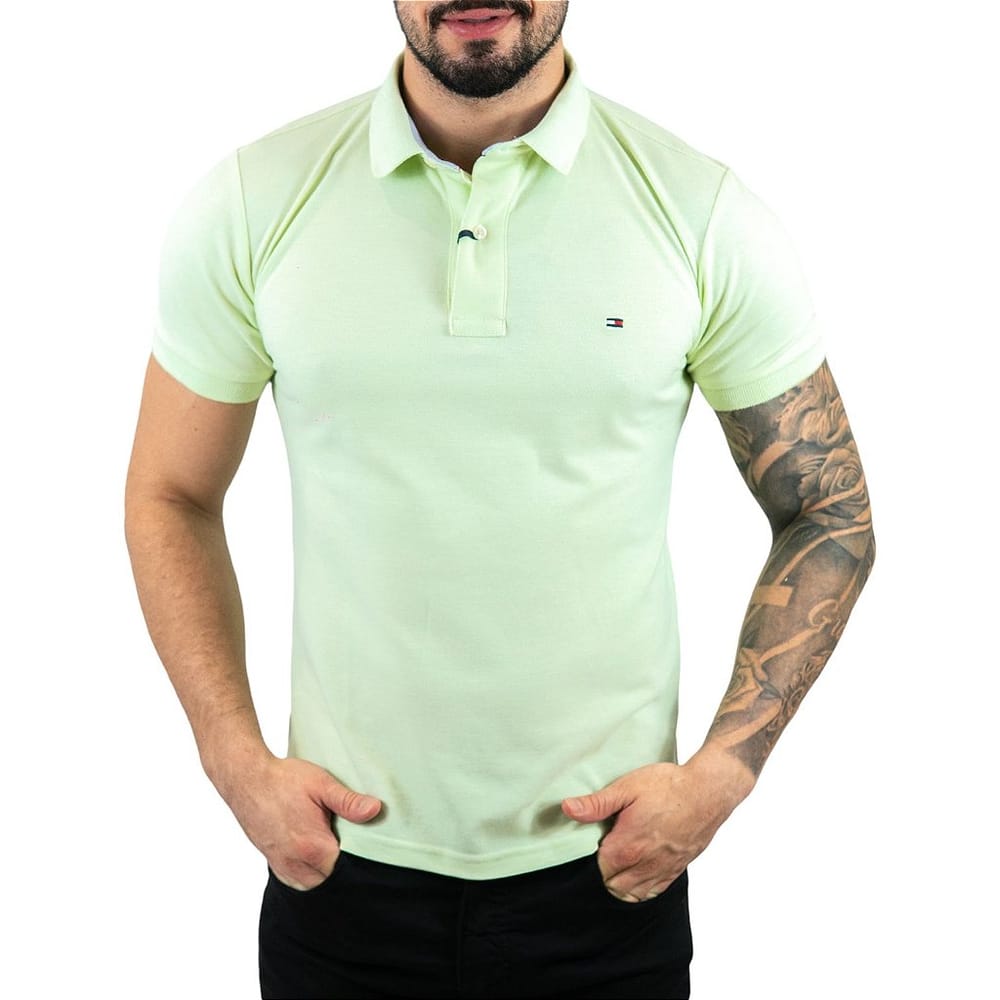 Camiseta Tommy Pique Hombre menta - Golden Wear Colombia