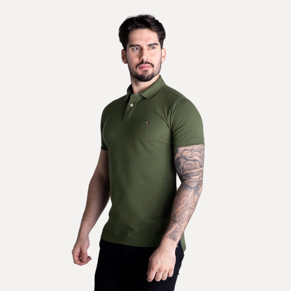 Camiseta Tommy Pique Hombre Militar - Golden Wear Colombia