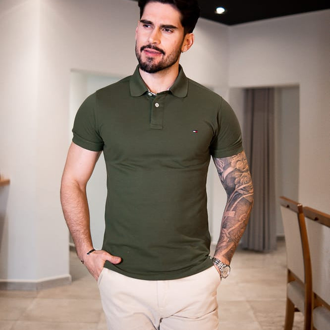 Camiseta Tommy Pique Hombre Militar - Golden Wear Colombia