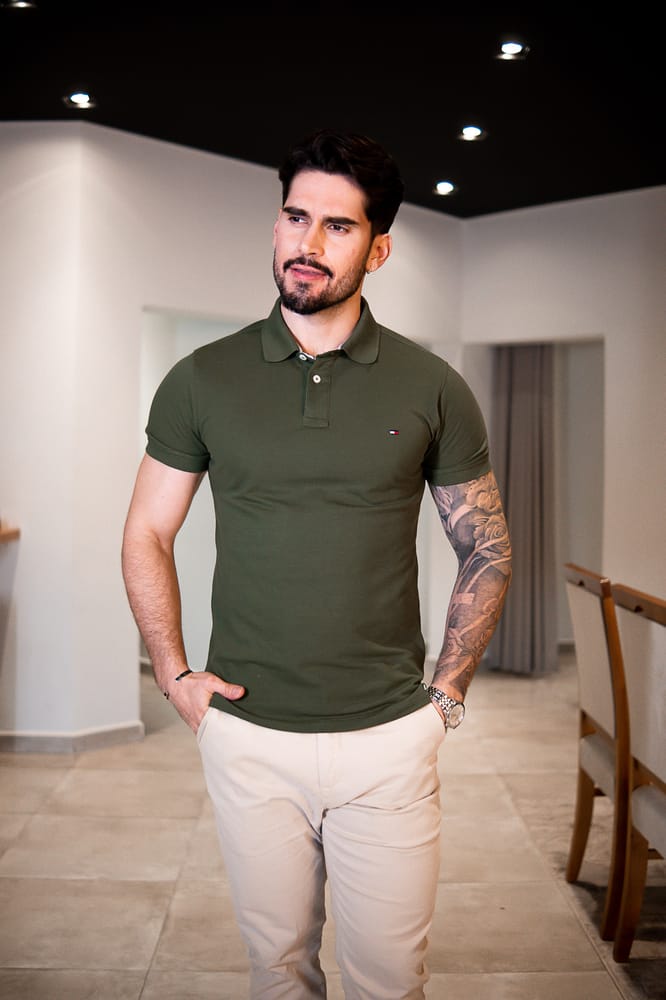 Camiseta Tommy Pique Hombre Militar - Golden Wear Colombia