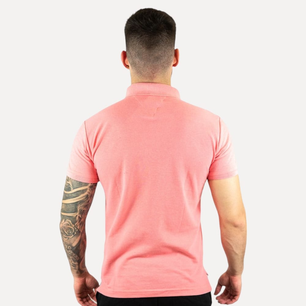 Camiseta Tommy Pique Hombre Rosa - Golden Wear Colombia