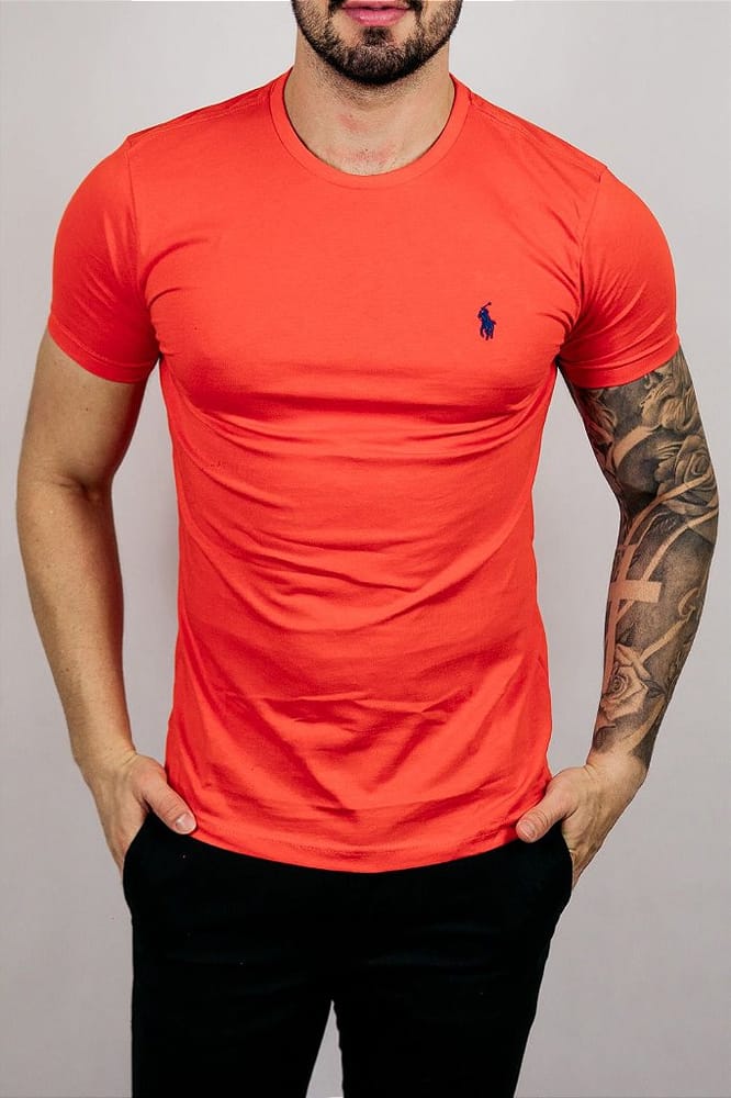 Sueter Hombre Naranja Cuello Redondo - Golden Wear Colombia